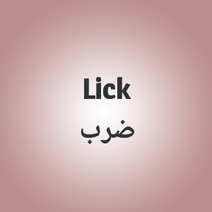 What does lick mean in text?