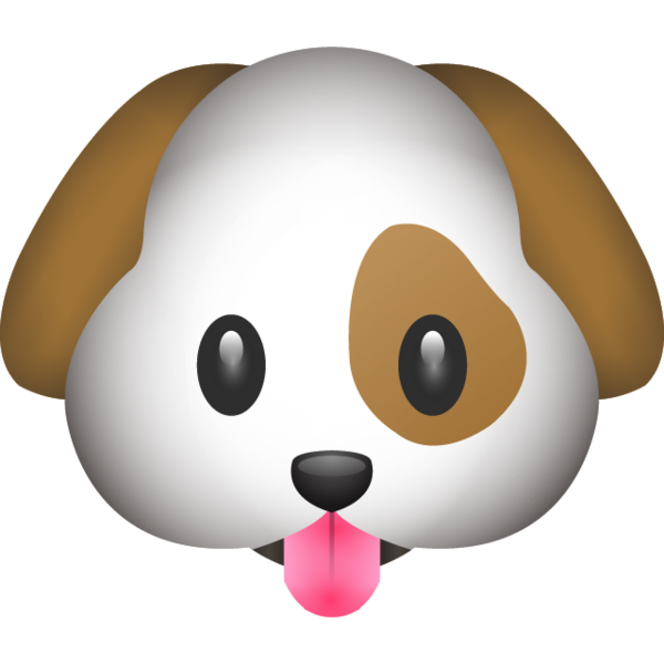 What type of dog is the dog face emoji?